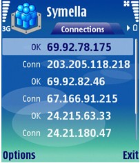 Symella P2P client mobile