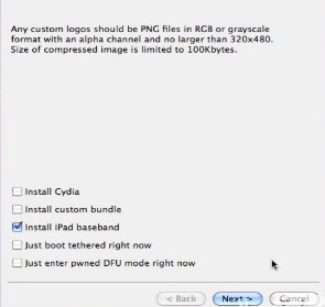 Install iPad baseband using Redsn0w Install iPad baseband using Redsn0w